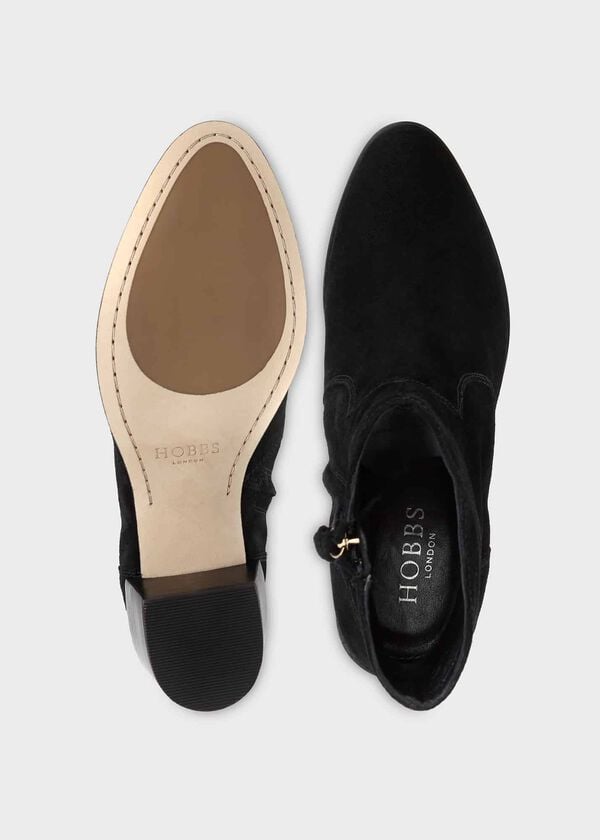 Hobbs Hester Western Ankle Boots Black