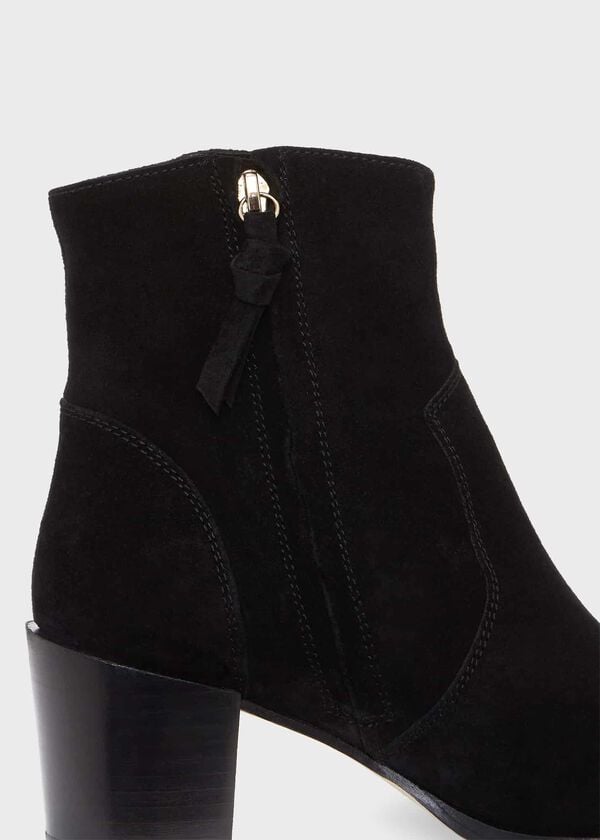 Hobbs Hester Western Ankle Boots Black