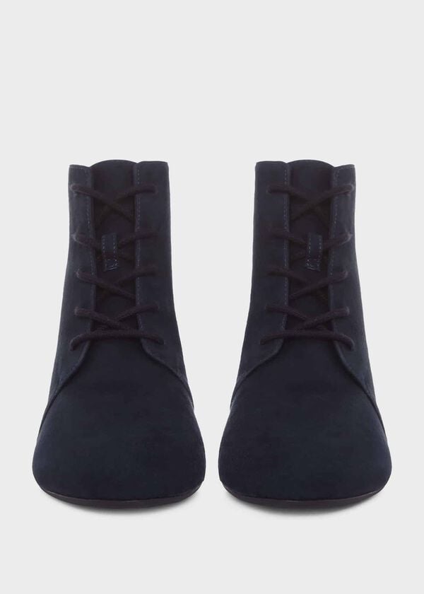 Hobbs Hetty Lace Up Ankle Boots Navy