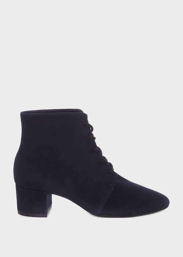 hobbs Hetty Lace Up Ankle Boots Navy