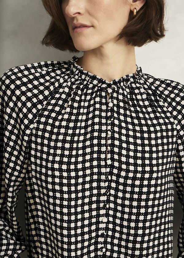 Hobbs Hewlett Geo Top Black Cream