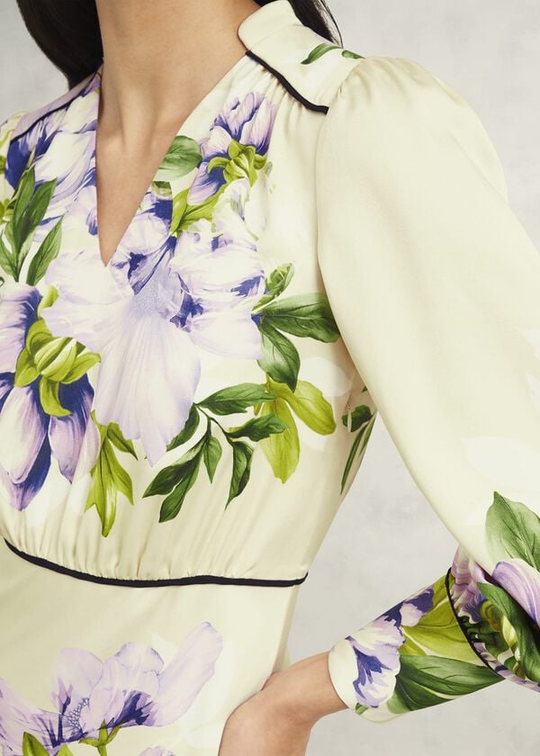 Hobbs Hidcote Dress Cream Multi