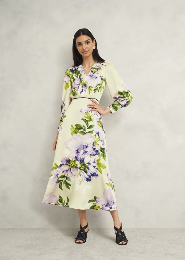 hobbs Hidcote Dress Cream Multi