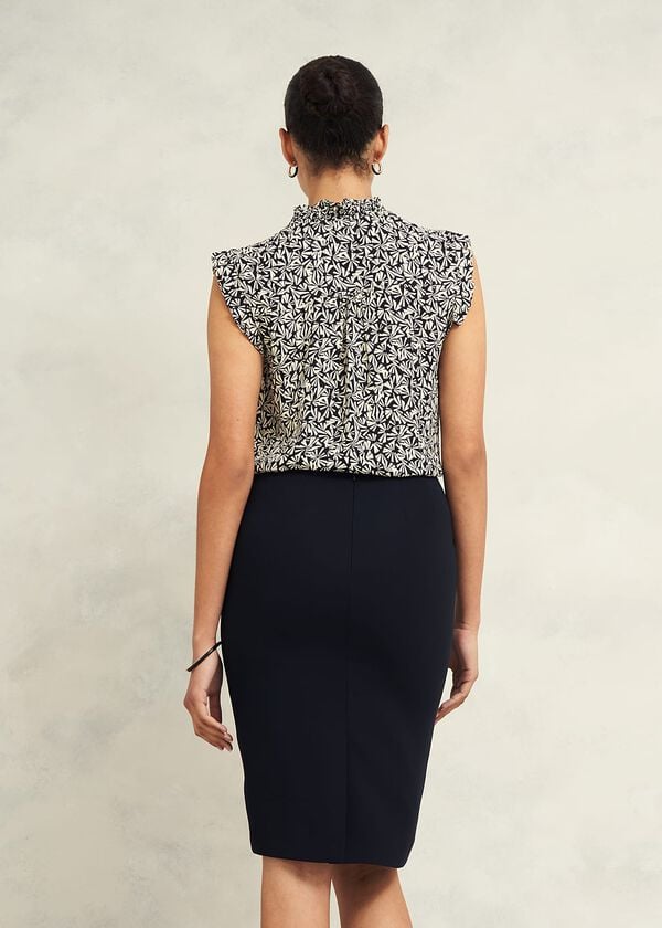 Hobbs Hilda Top Navy Multi