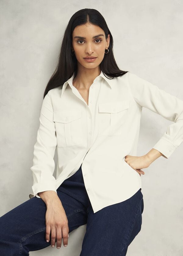 hobbs Hutton Shirt Ivory
