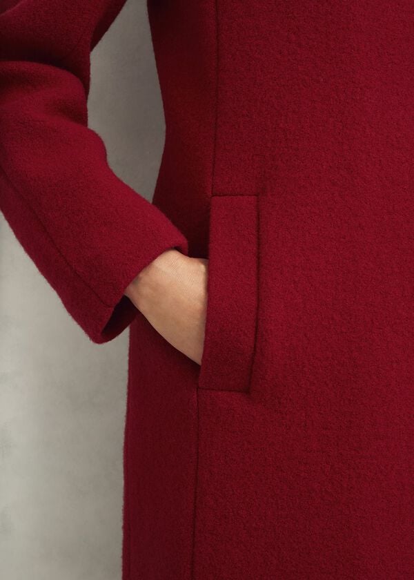 Hobbs Imelda Wool Coat Red