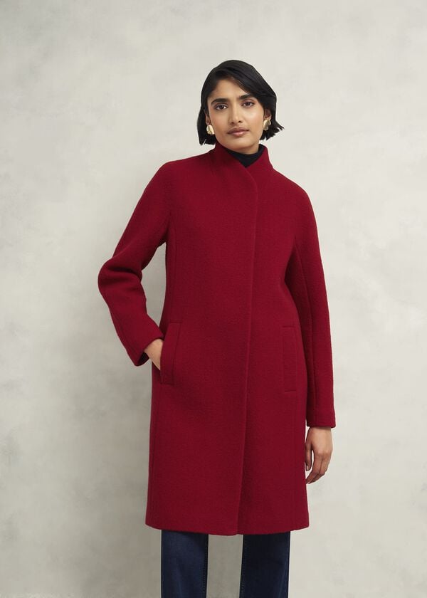 hobbs Imelda Wool Coat Red