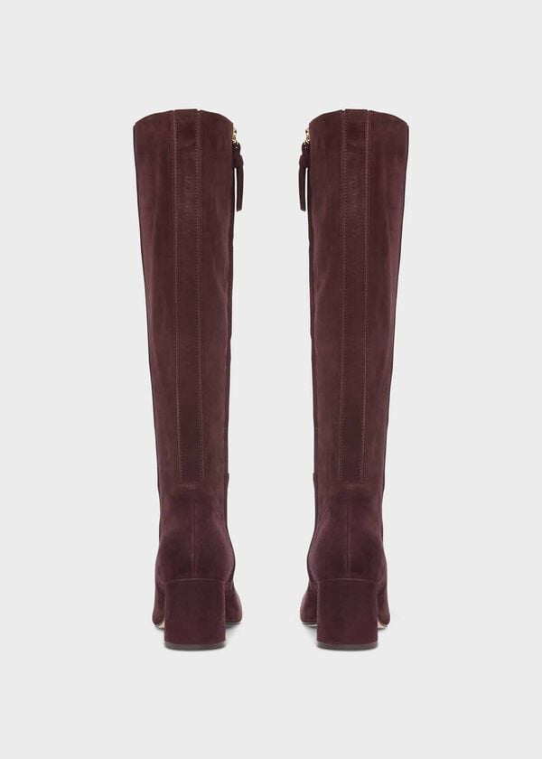 Hobbs Imogen Long Boot Aubergine