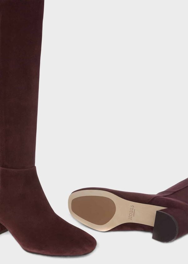 Hobbs Imogen Long Boot Aubergine
