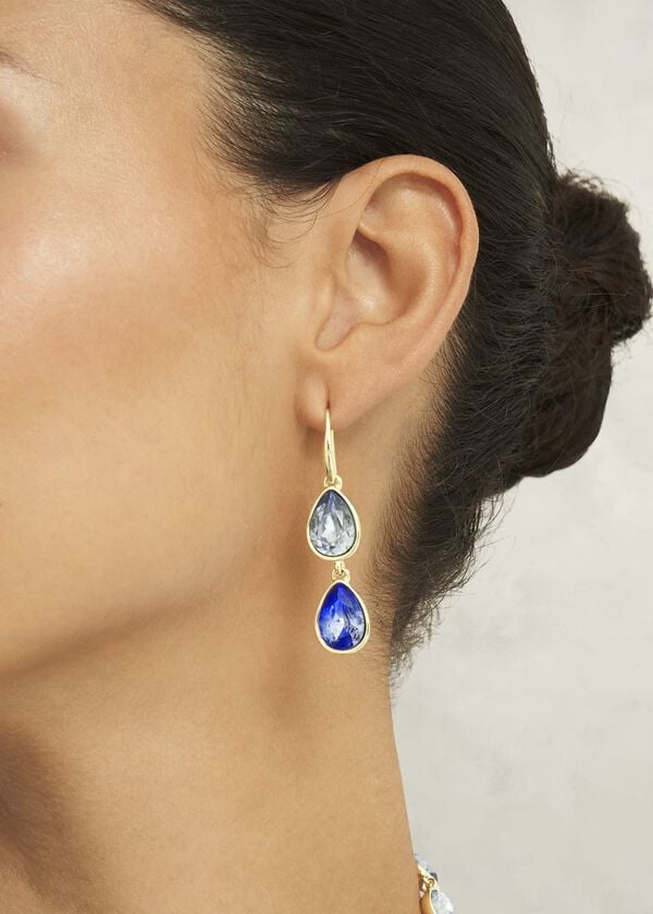 Hobbs Indira Earrings Blue Gold