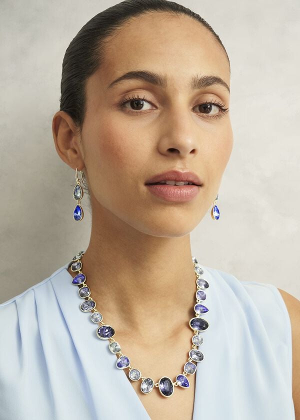 Hobbs Indira Earrings Blue Gold