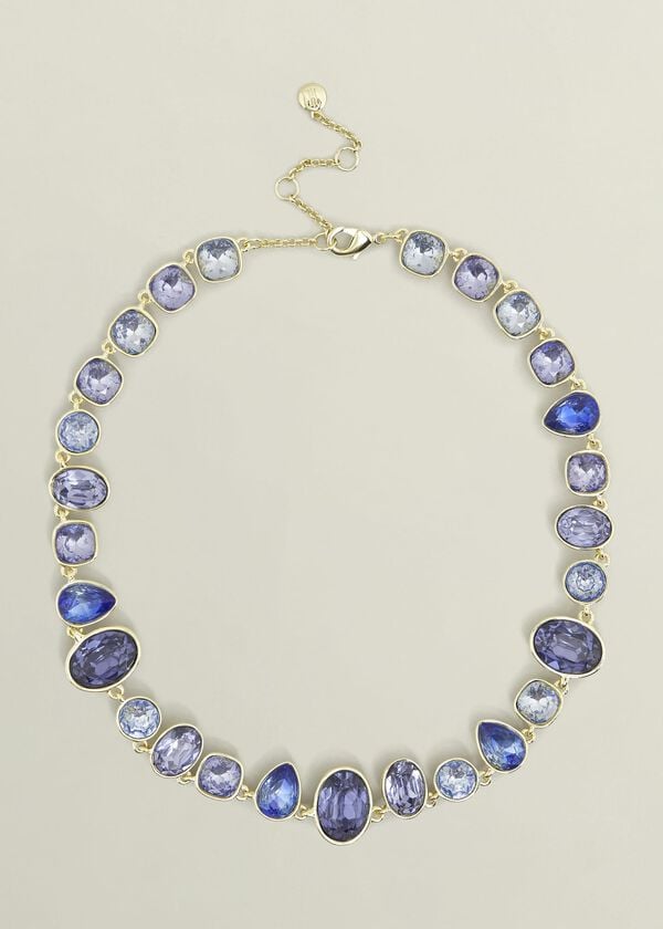 hobbs Indira Necklace Blue Gold