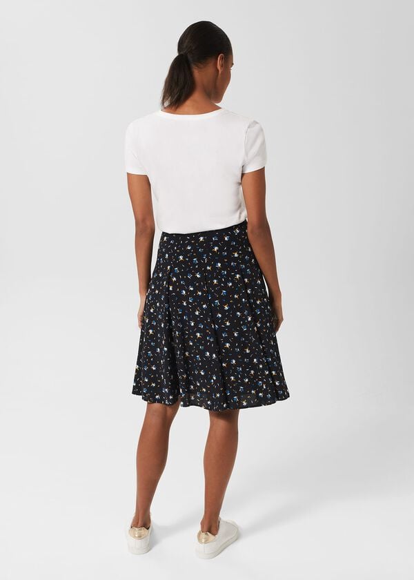 Hobbs Inez Skirt Navy Multi