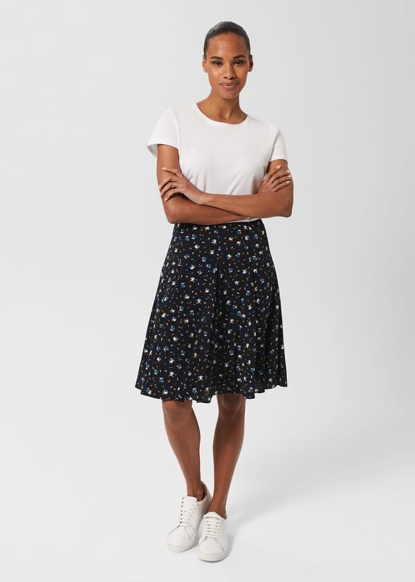 hobbs Inez Skirt Navy Multi