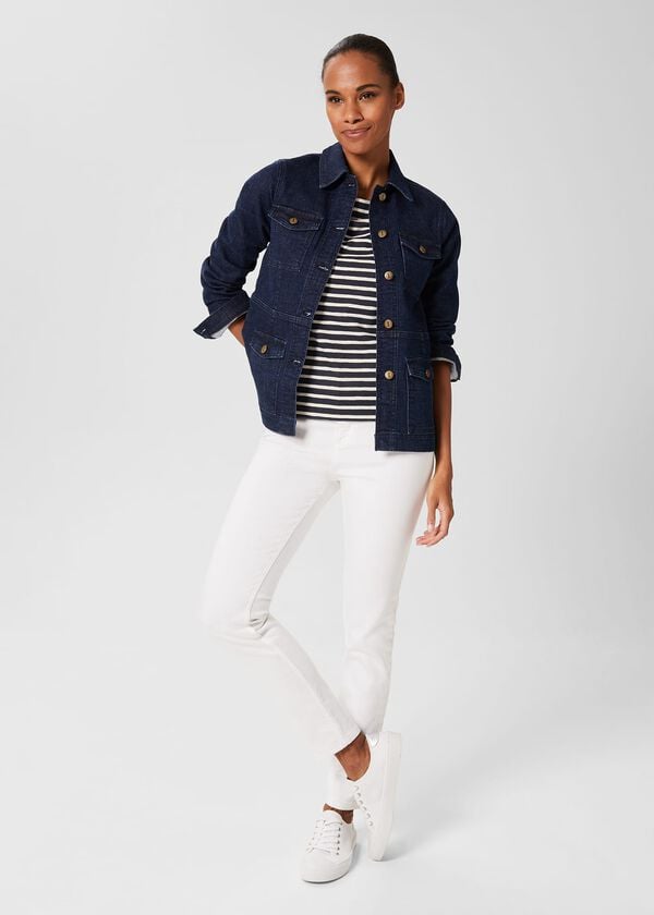 Hobbs Iona Denim Jacket Indigo