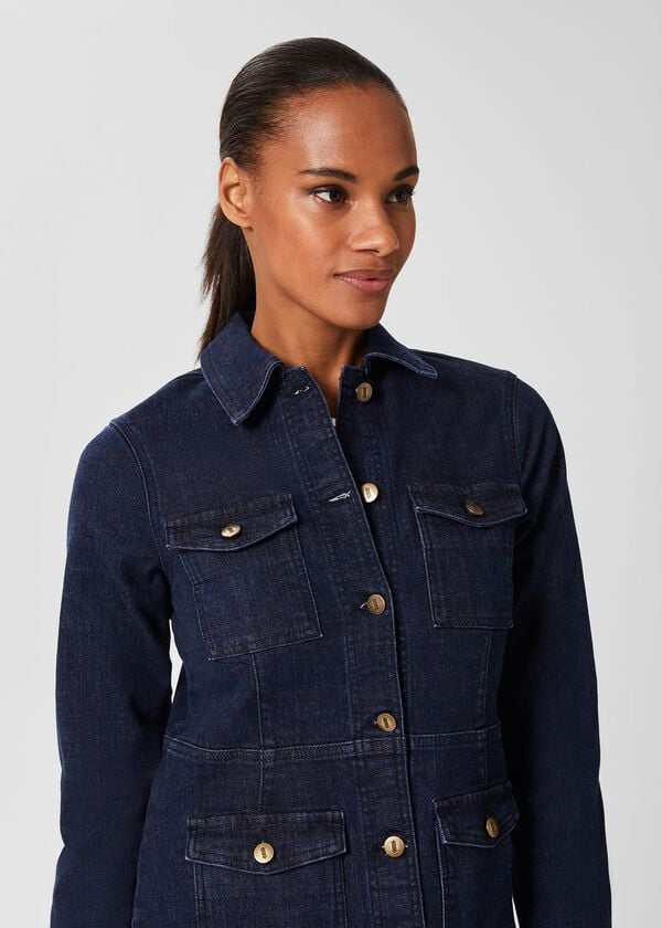 Hobbs Iona Denim Jacket Indigo