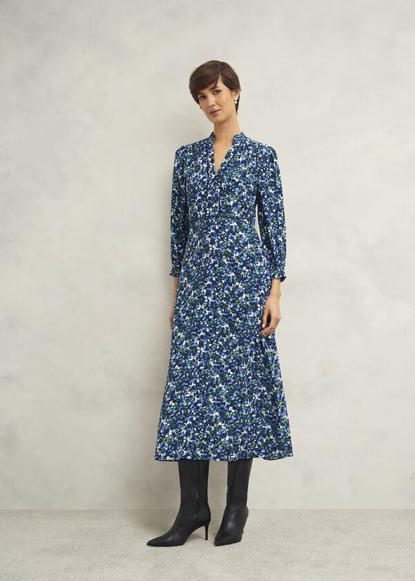 hobbs Iris Dress Green Multi