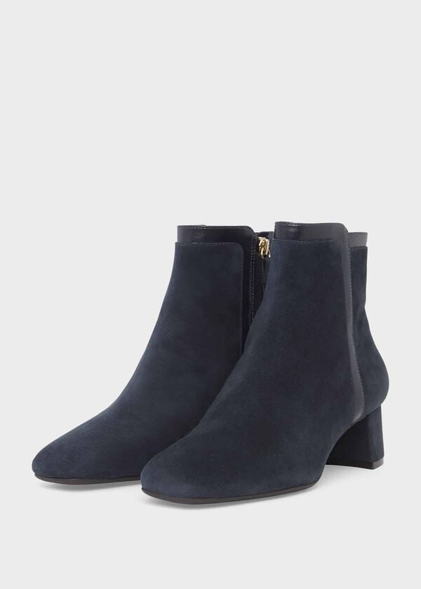 Hobbs Iro Suede Ankle Boots Navy