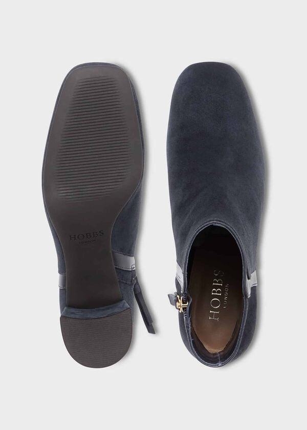 Hobbs Iro Suede Ankle Boots Navy