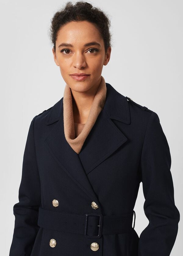 Hobbs Isabelle Trench Navy