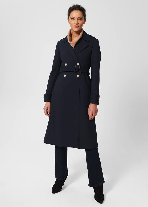 hobbs Isabelle Trench Navy