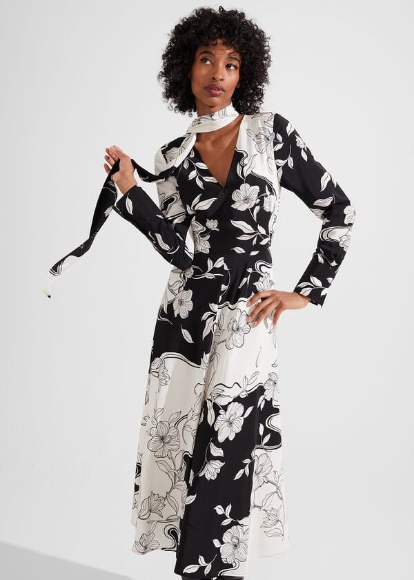 Hobbs Isadora Silk Dress Buttercream Mul