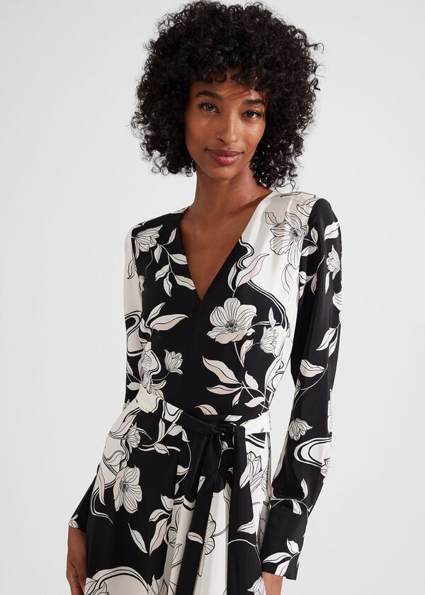 Hobbs Isadora Silk Dress Buttercream Mul