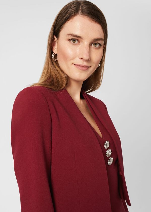 Hobbs Isla Jacket Rich Burgundy