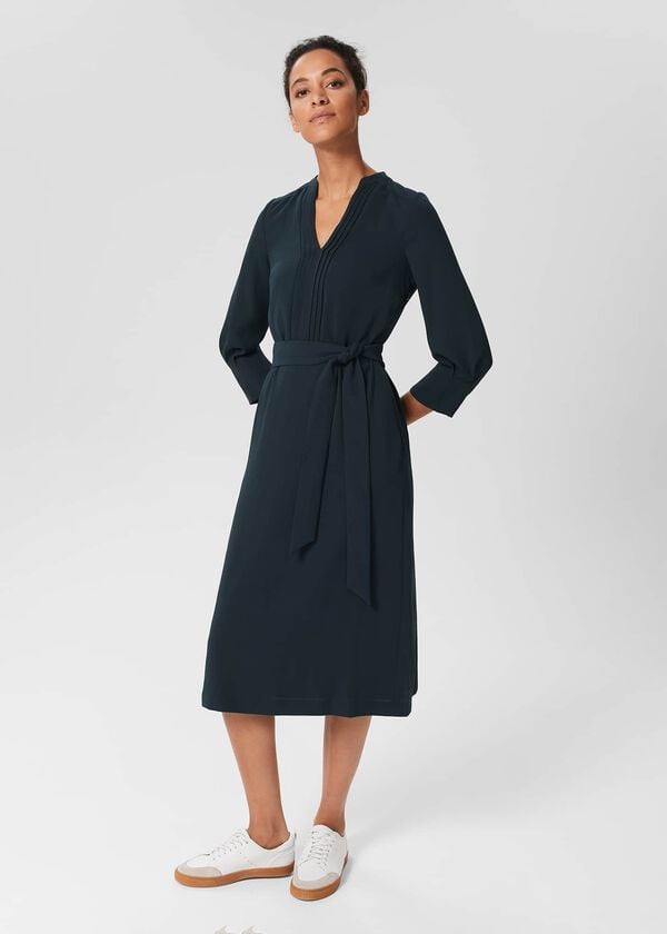 hobbs Isobel Shirt Dress Dark Pine Green