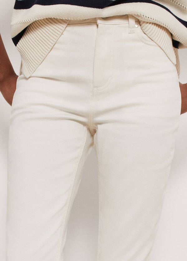 Hobbs Iva Crop Jeans Milky White