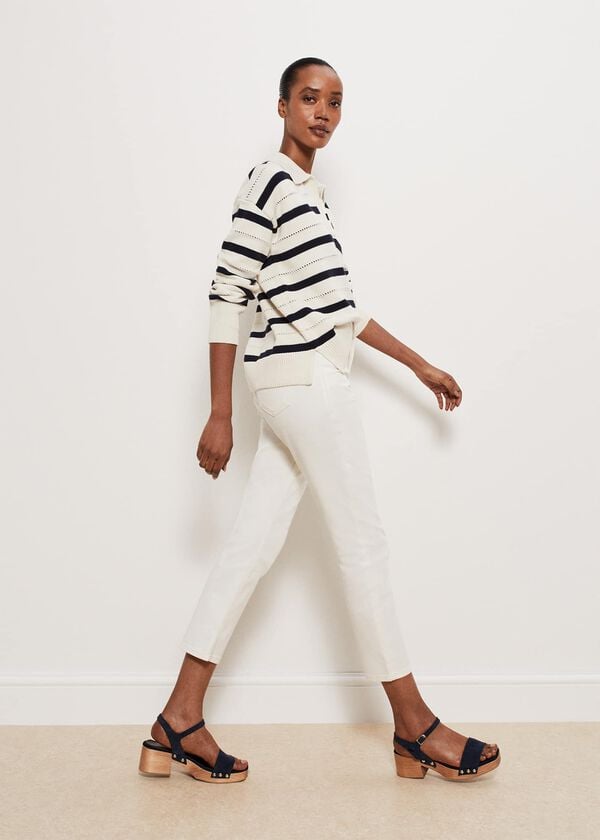 hobbs Iva Crop Jeans Milky White