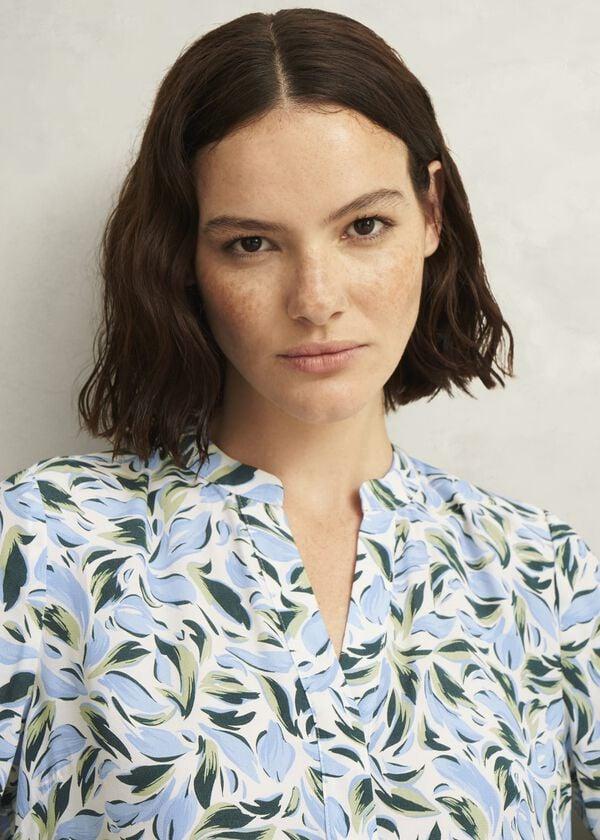 Hobbs Ivory Essie Long Sleeve Blouse Ivory Multi