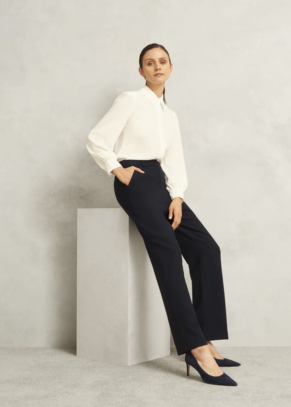 hobbs Ivy Straight Trousers Navy