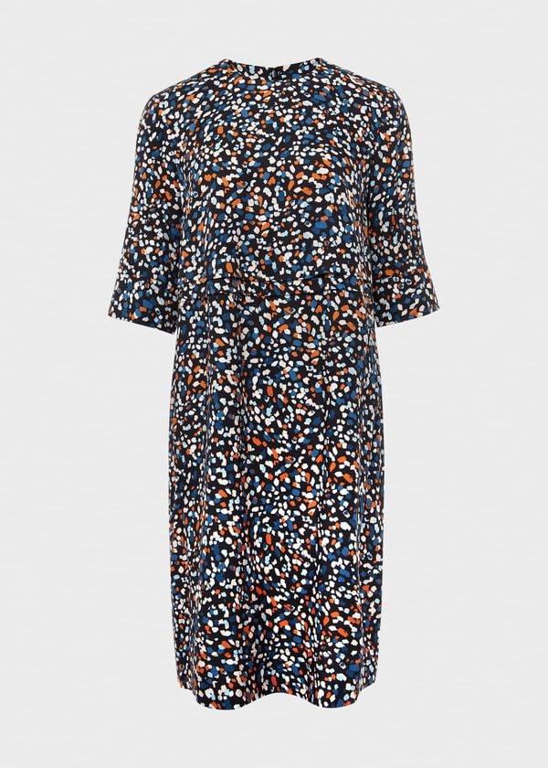 Hobbs Iza Tunic Dress Black Multi