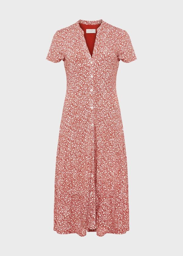 Hobbs Jacinta Dress Apricot Ivory