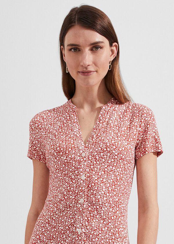 Hobbs Jacinta Dress Apricot Ivory