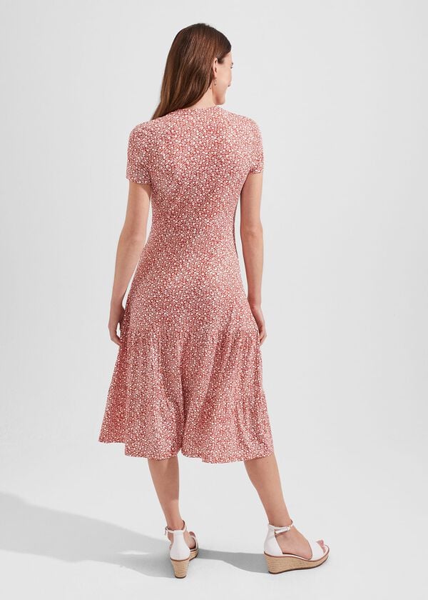 Hobbs Jacinta Dress Apricot Ivory