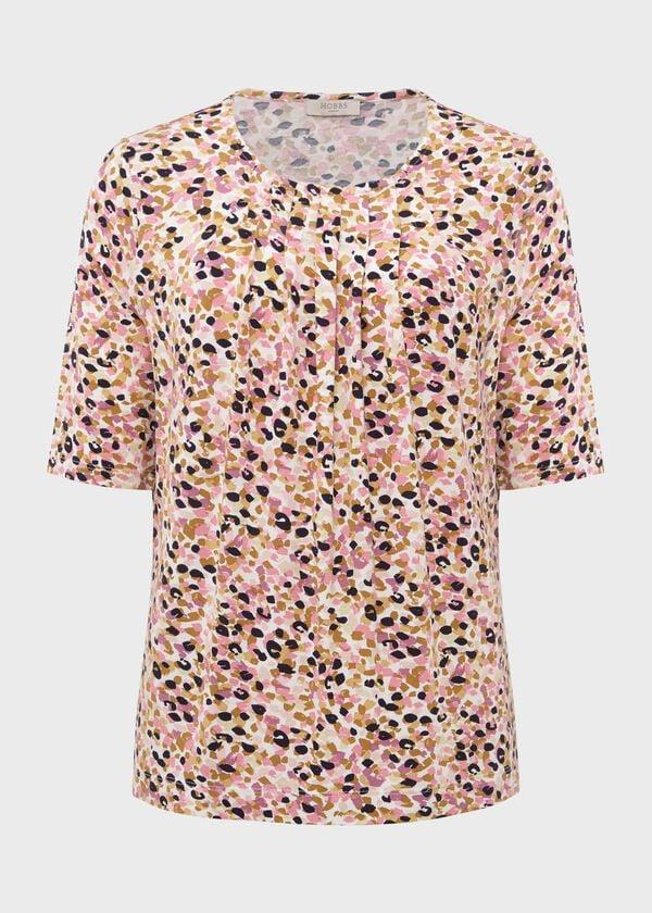 Hobbs Jacqueline Print Top Ivory Multi