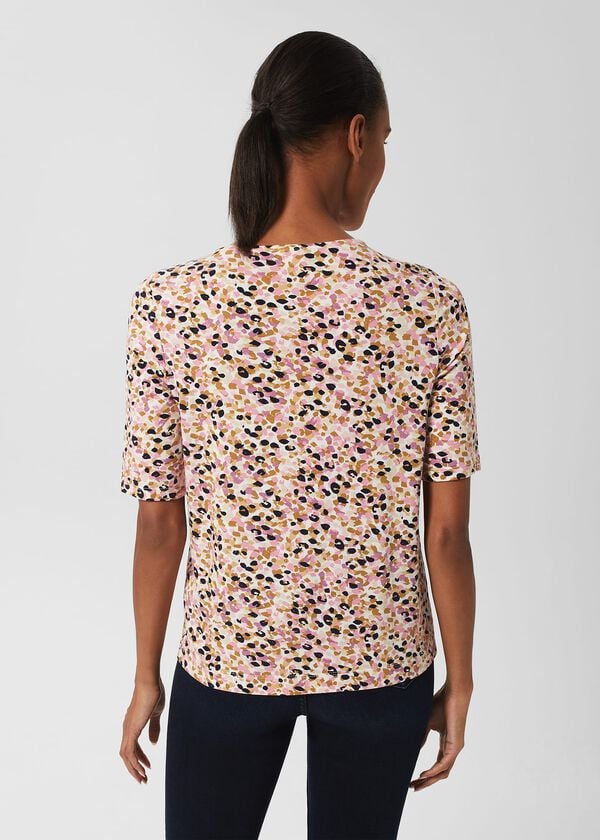 Hobbs Jacqueline Print Top Ivory Multi