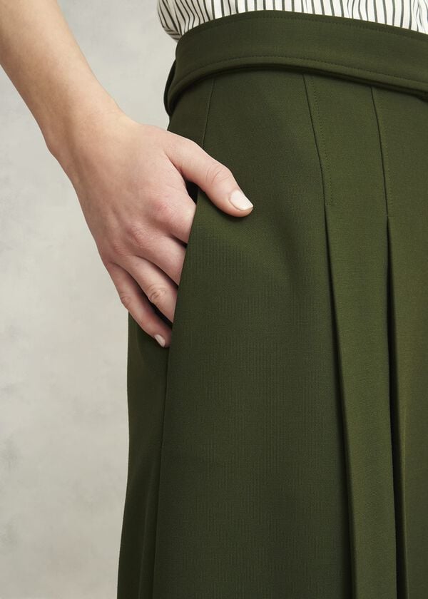 Hobbs Jacqui Skirt Dark Fern Green