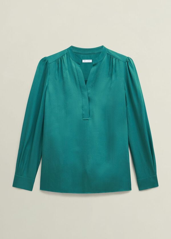 Hobbs Jade Blouse Deep Lake Green