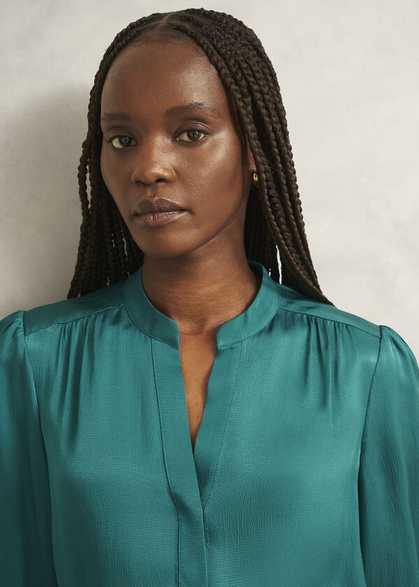 Hobbs Jade Blouse Deep Lake Green