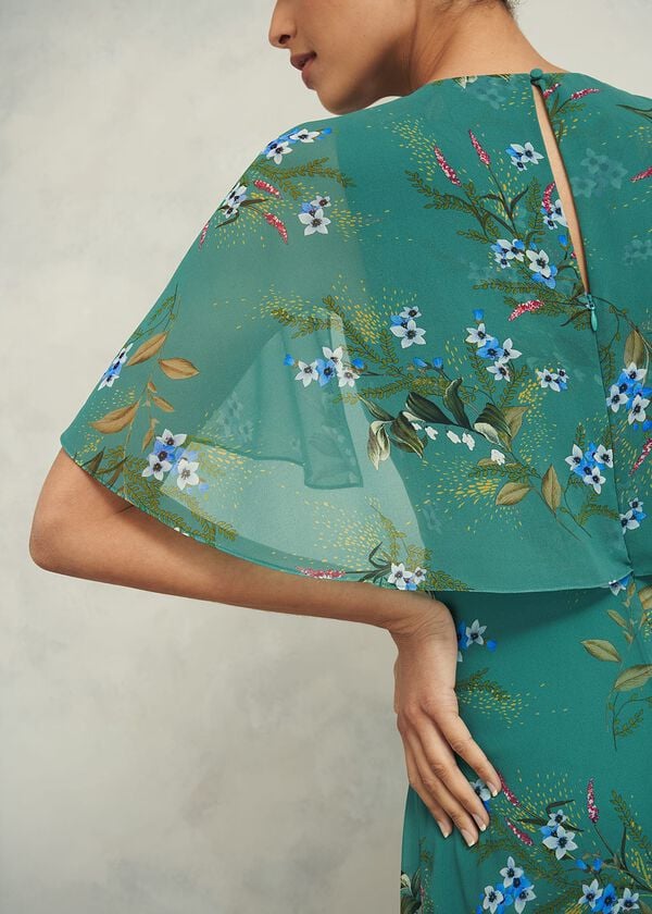 Hobbs Jaida Dress Green Multi