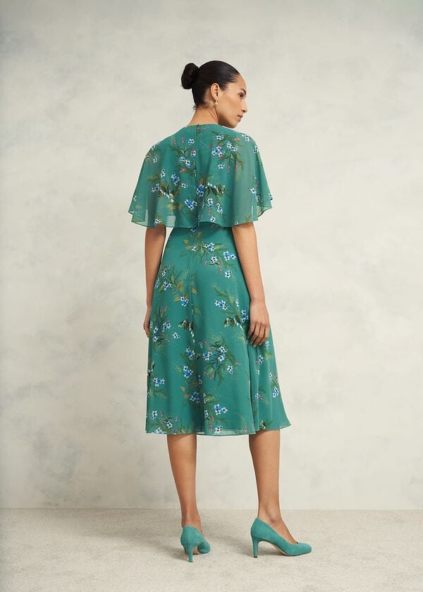 Hobbs Jaida Dress Green Multi