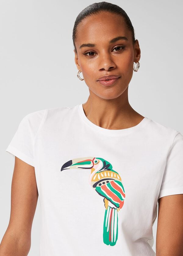 hobbs Jamie Printed Tee White Multi