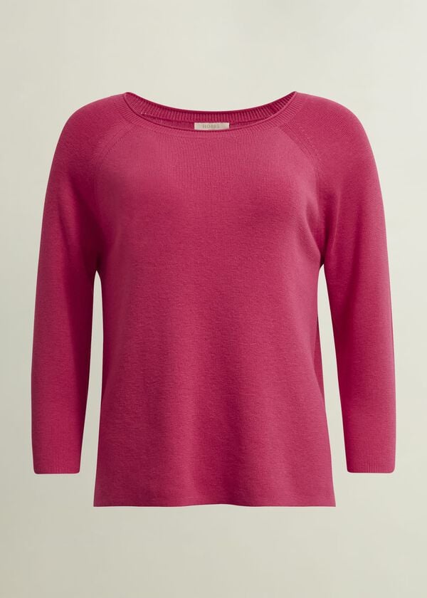 Hobbs Jana Jumper With Wool Zinnia Pink