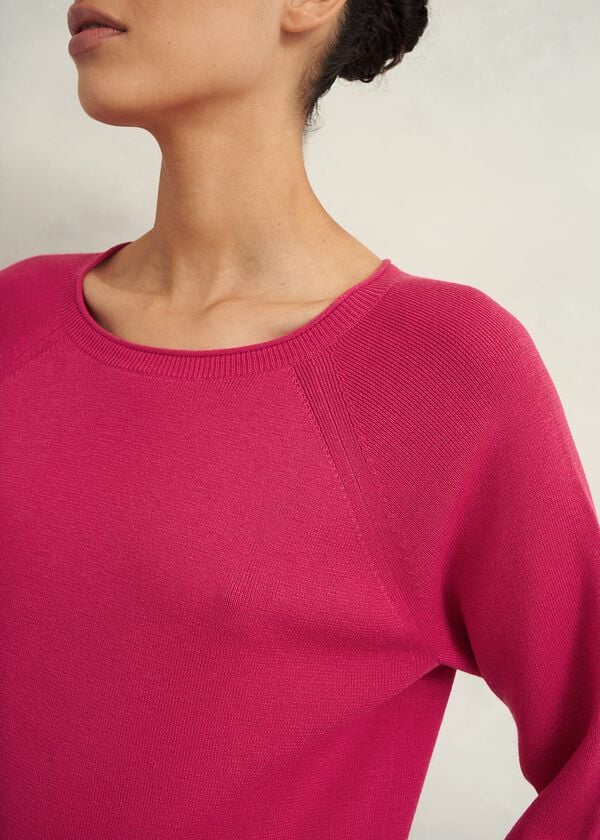 Hobbs Jana Jumper With Wool Zinnia Pink
