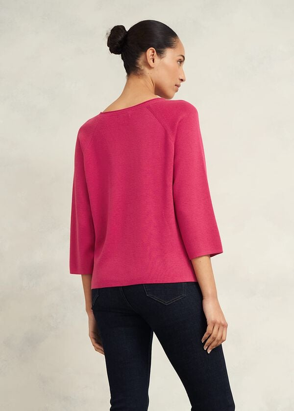Hobbs Jana Jumper With Wool Zinnia Pink