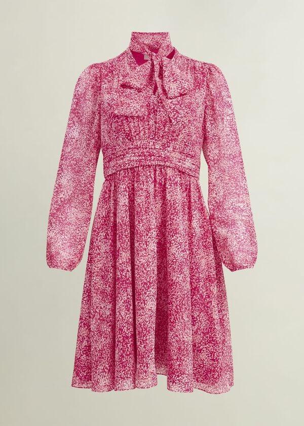 Hobbs Janaya Dress Pink Multi