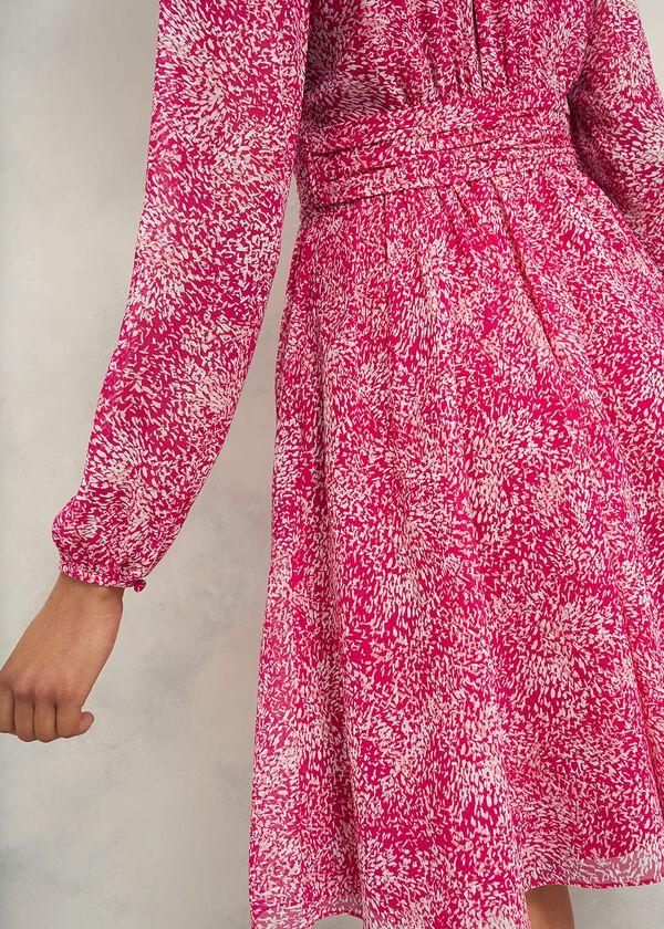 Hobbs Janaya Dress Pink Multi